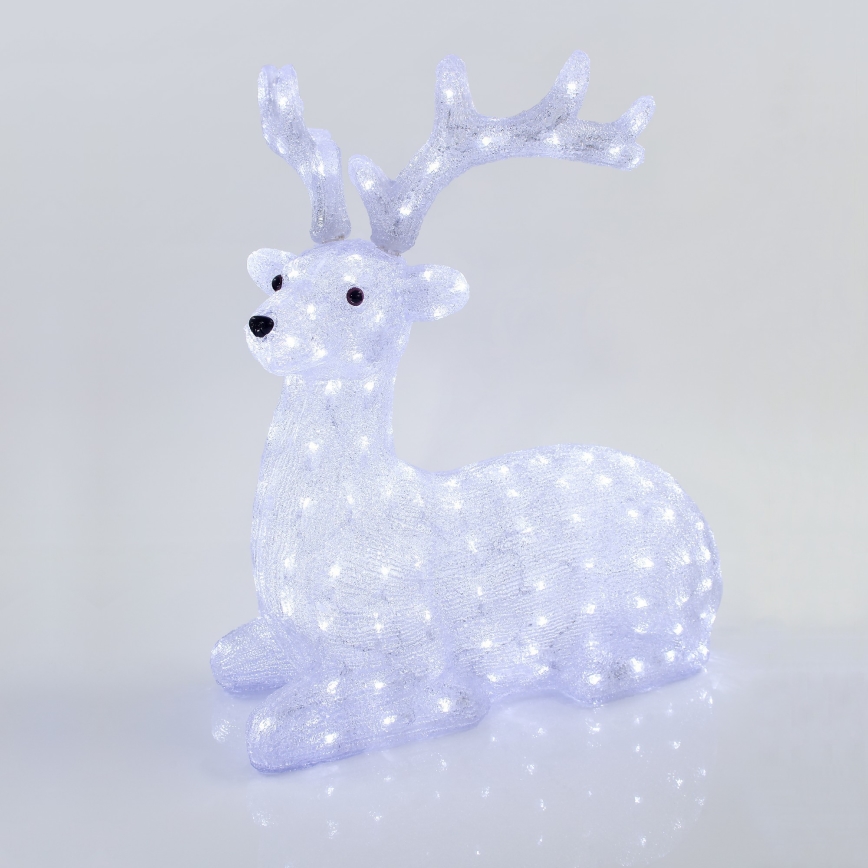 LED зовнішня різдвяна прикраса — олень, 200xLED/6W/230V, IP44, холодне біле світло