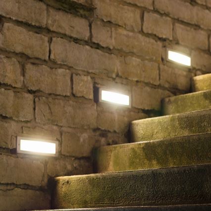 Світильник для зовнішніх сходів LED/3W/230V IP65 4000K білий