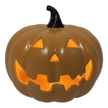 LED Керамічний гарбуз HALLOWEEN LED/3xLR44/теплий білий