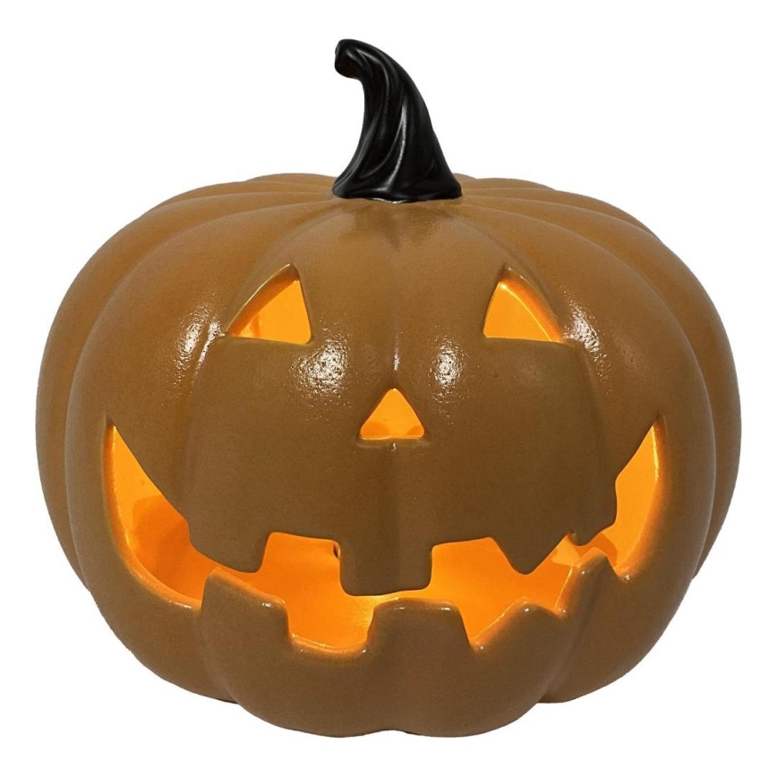 LED Керамічний гарбуз HALLOWEEN LED/3xLR44/теплий білий
