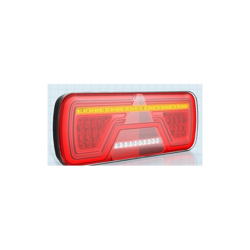 LED Комбіноване світло з динамічним миготливим сигналом LED/10-30V IP67 правий