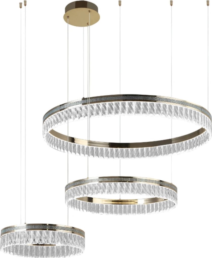 LED кришталева люстра на тросі THALIA з регулюванням яскравості LED/120W/230V 3000-6000K + пульт дистанційного керування