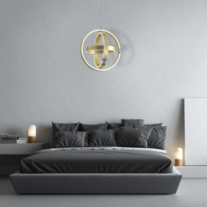 LED Кришталева підвісна люстра SIRIUS LED/80W/230V