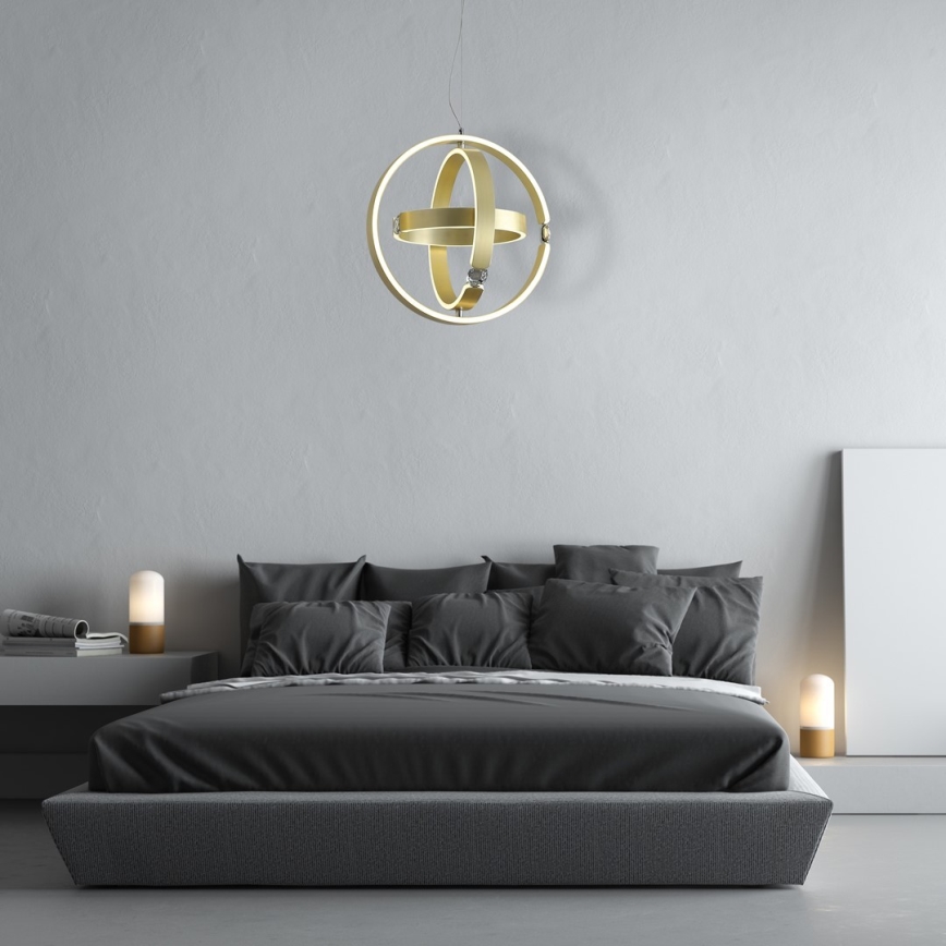 LED Кришталева підвісна люстра SIRIUS LED/80W/230V