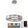 LED Кришталева підвісна люстра з регулюванням яскравості LED/40W/230V 3000-6500K глянцевий хром + пульт дистанційного керування