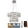 LED Кришталева підвісна люстра з регулюванням яскравості LED/65W/230V 3000-6500K глянцевий хром + пульт дистанційного керування