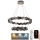 LED Кришталева підвісна люстра з регулюванням яскравості LED/65W/230V 3000-6500K глянцевий хром + пульт дистанційного керування