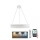 LED Кришталева підвісна люстра з регулюванням яскравості LED/80W/230V 3000-6500K білий + пульт дистанційного керування