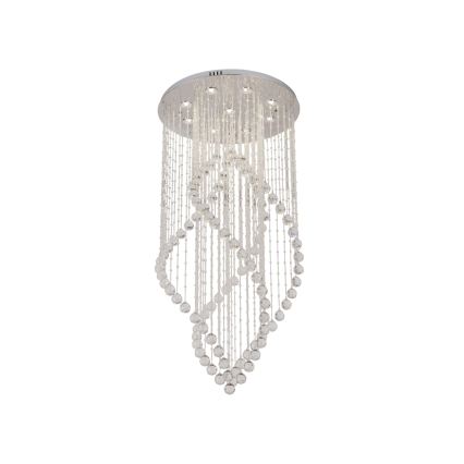 Кришталевий стельовий світильник NAURU LED/30W/230V, діаметр 60 см, блискучий хром + дистанційне керування