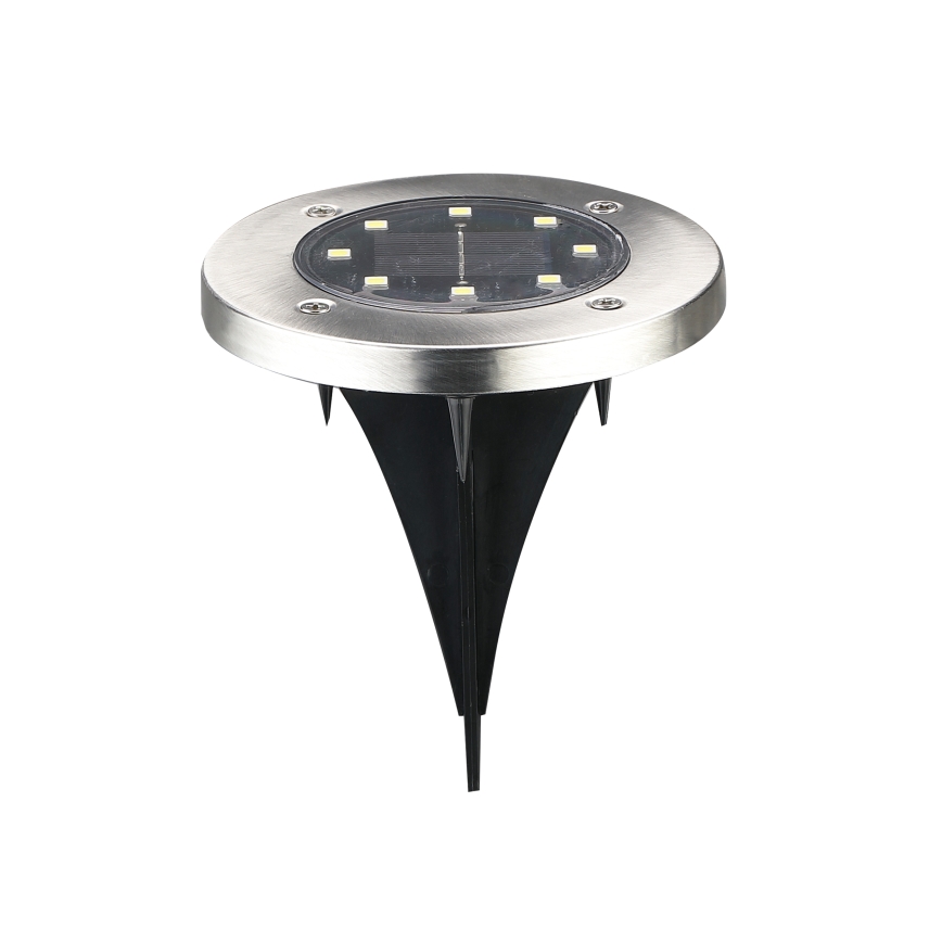 LED Ґрунтовий світильник на сонячній батареї SOLLY LED/1,2V 6500K діаметр 11,5 см 300 mAh IP44 матовий хром