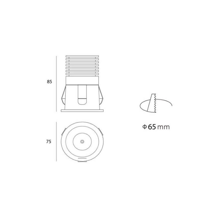 LED2 - LED Підвісний світильник для ванної кімнати RAY LED/10W/230V чорна IP44