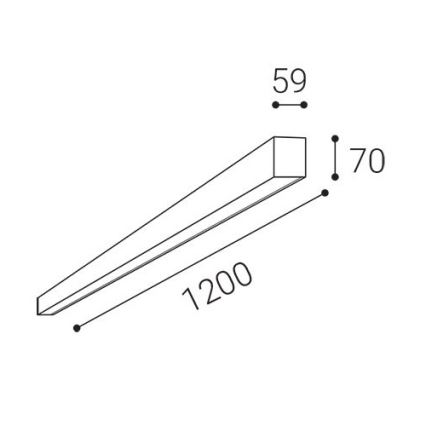 LED2 - LED потолочный светильник NOLI LED/40W/230V 3000/3500/4000K 120 см черный