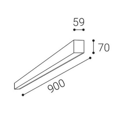 LED2 - LED стельовий світильник NOLI LED/30W/230V 3000/3500/4000K 90 см білий