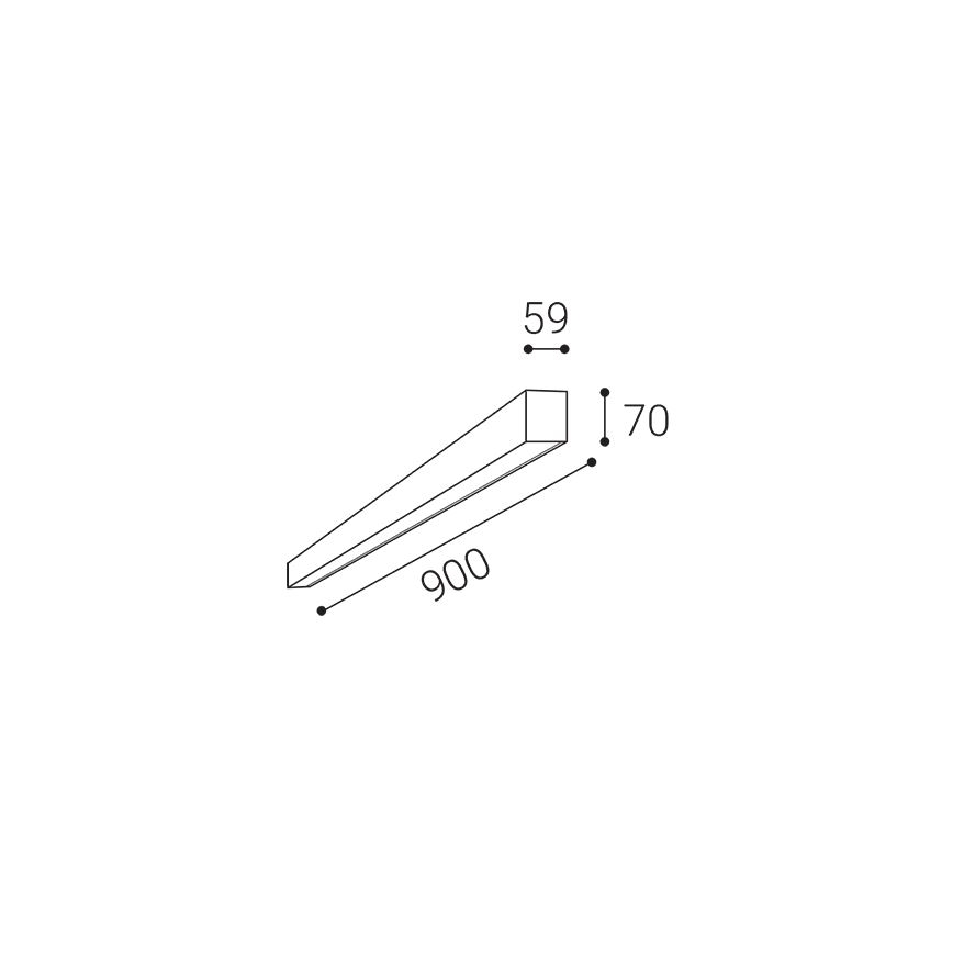 LED2 - LED стельовий світильник NOLI LED/30W/230V 3000/3500/4000K 90 см чорний