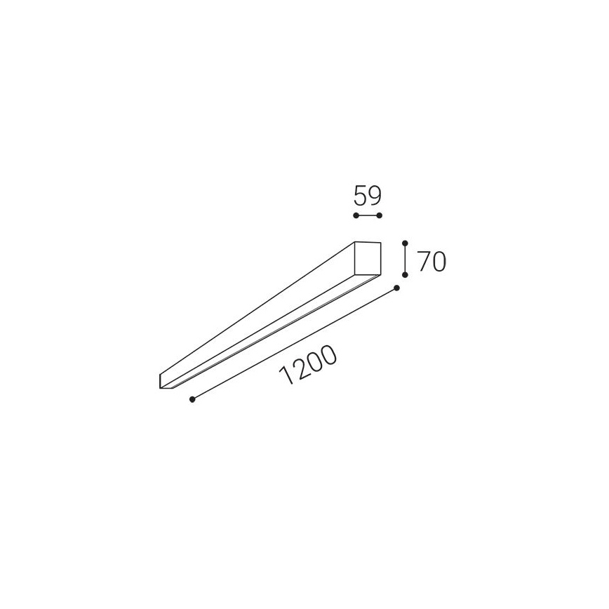 LED2 - LED стельовий світильник NOLI LED/40W/230V 3000/3500/4000K 120 см чорний