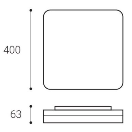 LED2 - LED Стельовий світильник SQUARE II LED/30W/230V 3000/4000/5700K IP54