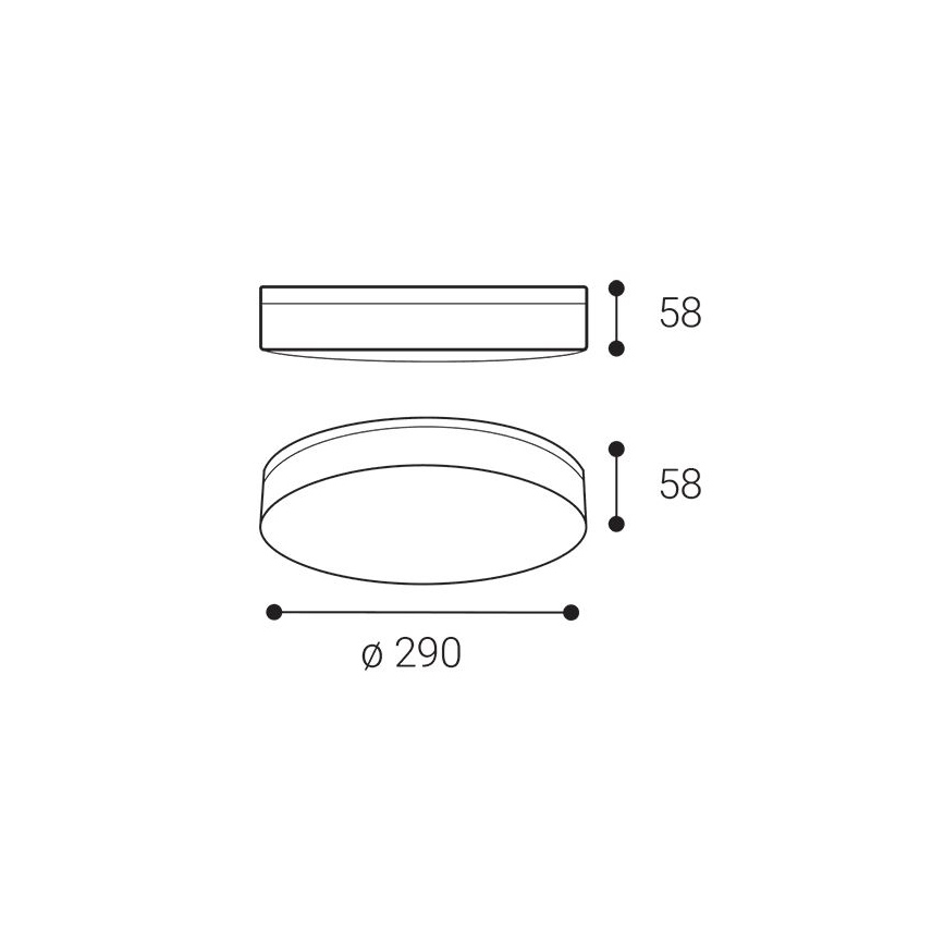 LED2 - LED потолочный светильник для ванной YPSO LED/22W/230V 3000/4000K IP54, диаметр 29 см, белый