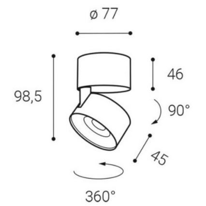 LED2 - LED Точковий світильник KLIP ON LED/11W/230V білий