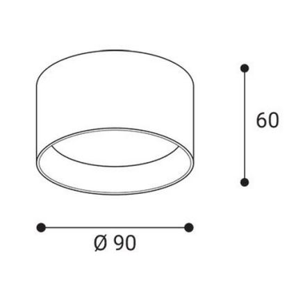 LED2 - LED точковий світильник ZETA ON LED/8W/230V 3000/3500/4000K діам. 9 см білий