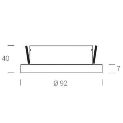 LED2 - LED Точковий вбудований світильник STATIC LED/7W/230V IP44