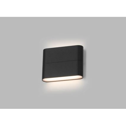 LED2 - LED Вуличний настінний світильник FLAT 2xLED/3W/230V антрацит IP54