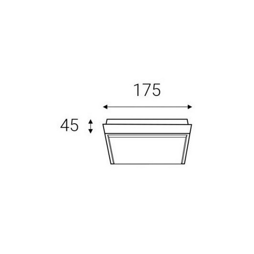 LED2 - LED Вуличний стельовий світильник QUADO LED/10W/230V антрацит IP54
