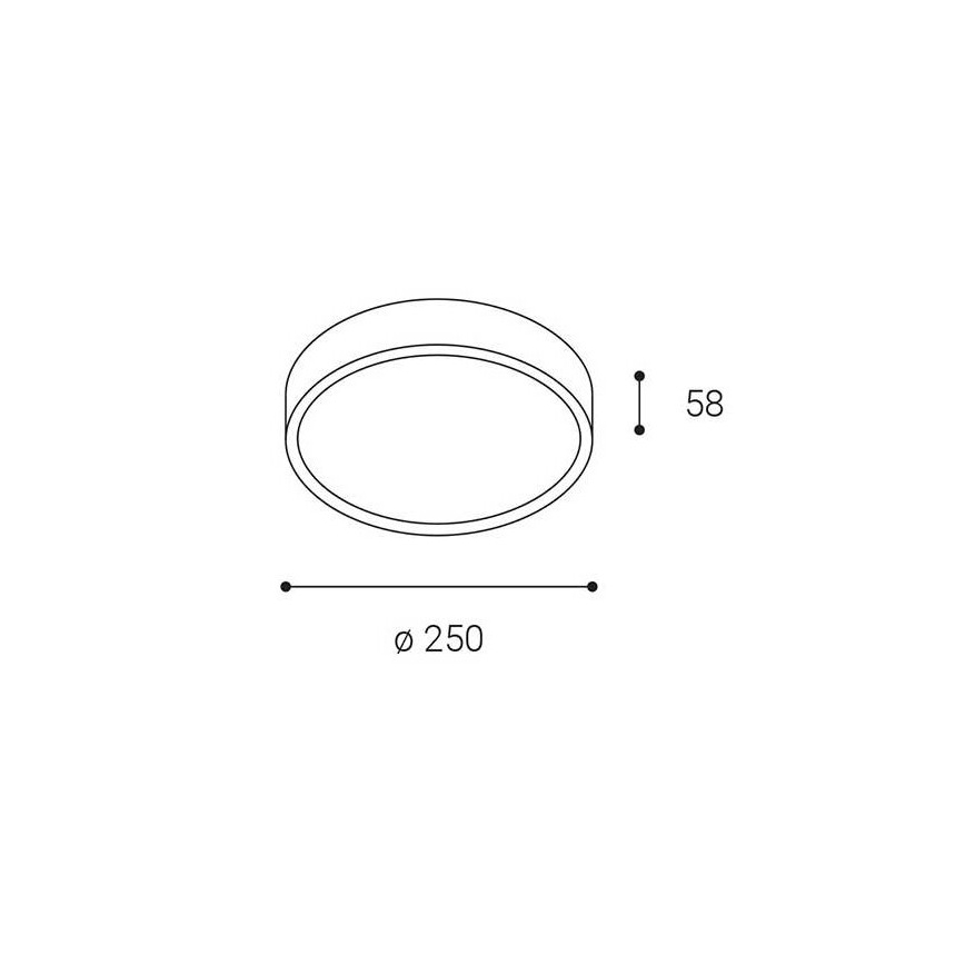 LED2 - LED зовнішній стельовий світильник MIRA LED/18W/230V IP65 чорний