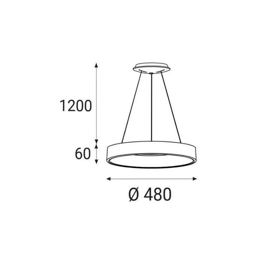 LED2 - Підвісна LED люстра BELLA LED/40W/230V 3000/4000K білий