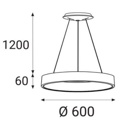 LED2 - Підвісна LED люстра BELLA LED/50W/230V 3000/4000K білий