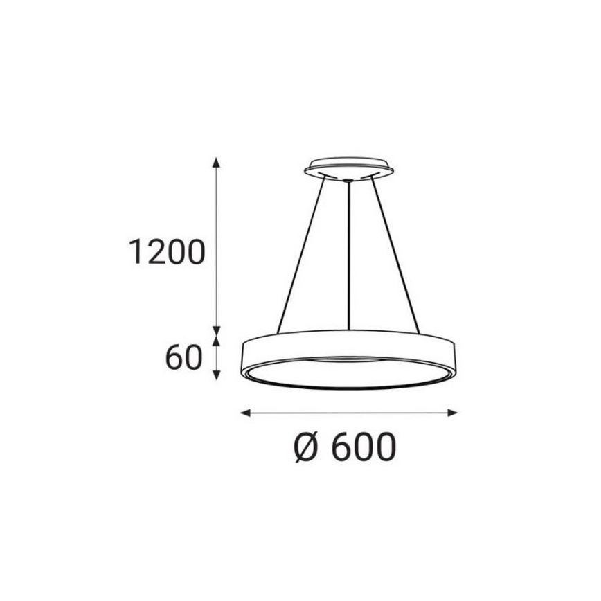 LED2 - Підвісна LED люстра BELLA LED/50W/230V 3000/4000K білий