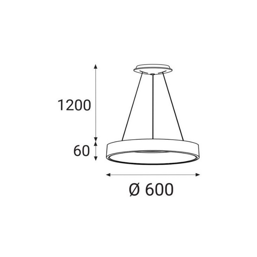 LED2 - Підвісна LED люстра BELLA LED/50W/230V 3000/4000K чорний