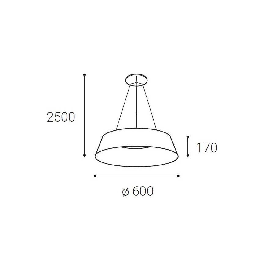 LED2 - Підвісна LED люстра KATY LED/60W/230V 3000/4000K білий