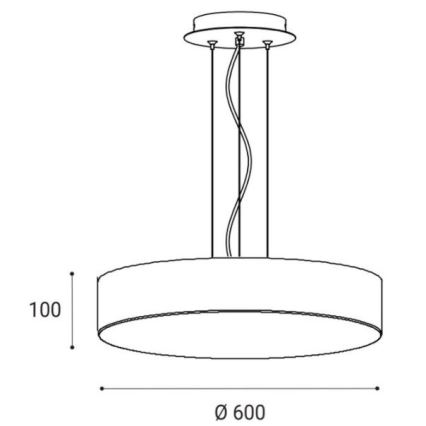 LED2 - Підвісна LED люстра MONO LED/60W/230V 3000/4000K білий