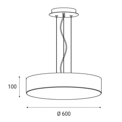 LED2 - Підвісна LED люстра MONO LED/60W/230V 3000/4000K чорний