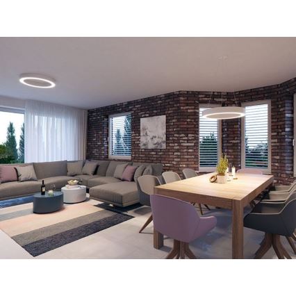 LED2 - Підвісна LED люстра SATURN LED/50W/230V 3000/4000K білий