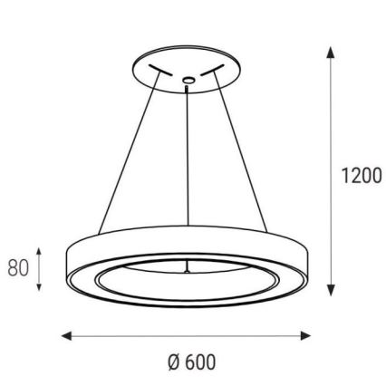 LED2 - Підвісна LED люстра SATURN LED/50W/230V 3000/4000K білий