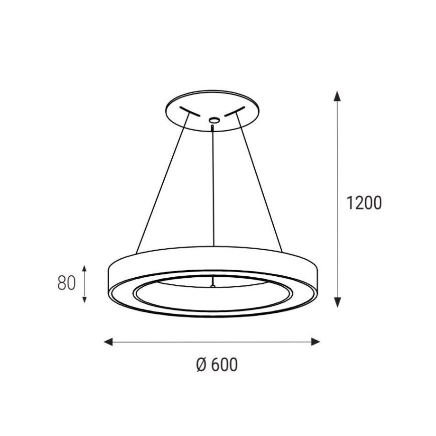 LED2 - Підвісна LED люстра SATURN LED/50W/230V 3000/4000K білий