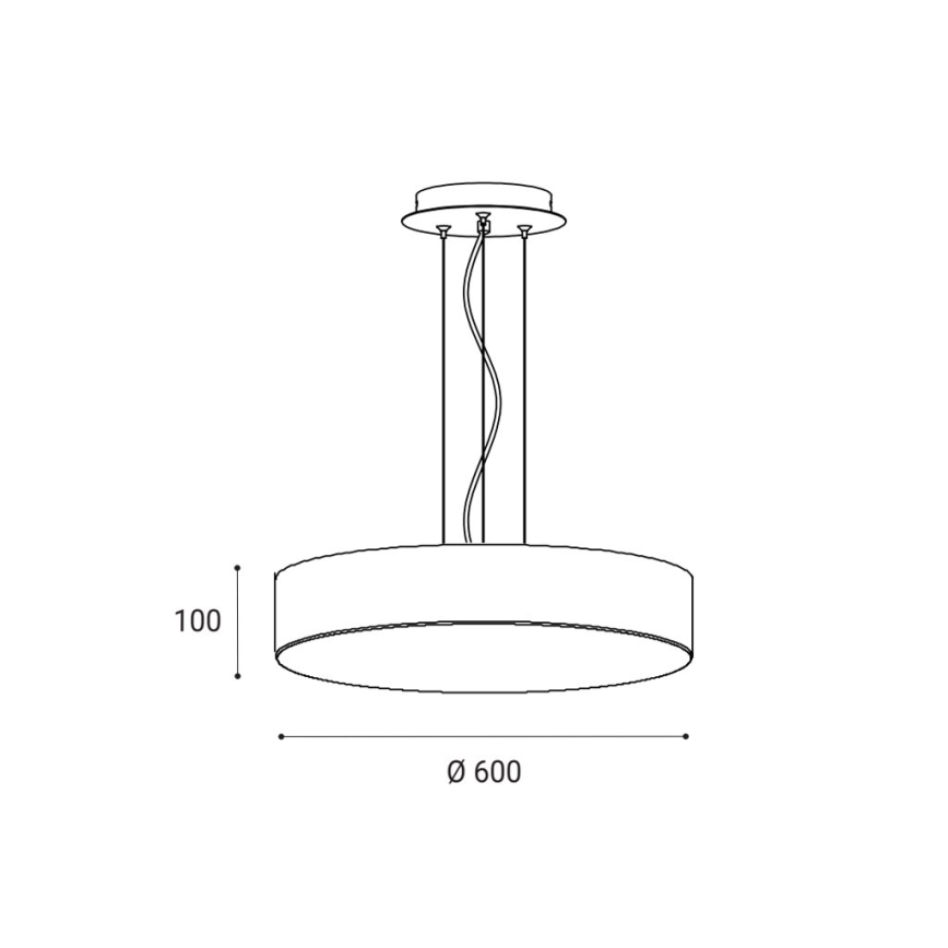 LED2 - Підвісна LED люстра з регулюванням яскравості MONO LED/60W/230V