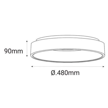 LED2 - Стельовий LED світильник BELLA LED/40W/230V 3000/4000K чорний