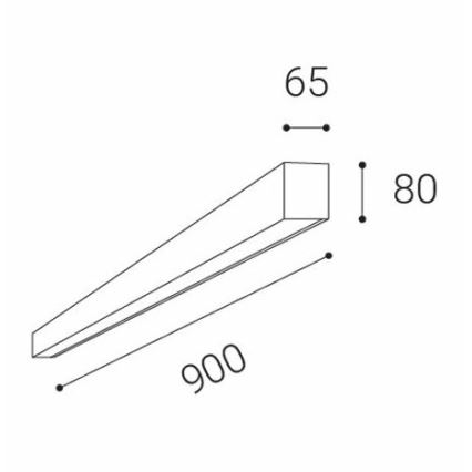 LED2 - Стельовий LED світильник LINO LED/24W/230V 3000K/3500K/4000K білий 90 см