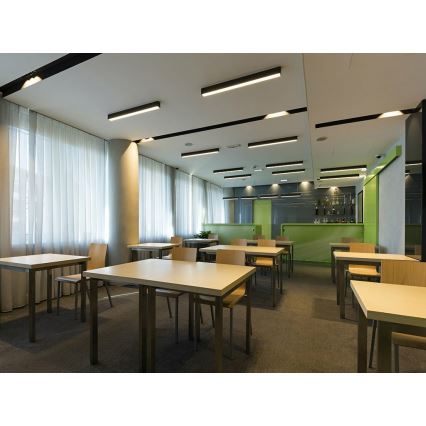 LED2 - Стельовий LED світильник LINO LED/24W/230V 3000K/3500K/4000K чорний 90 см