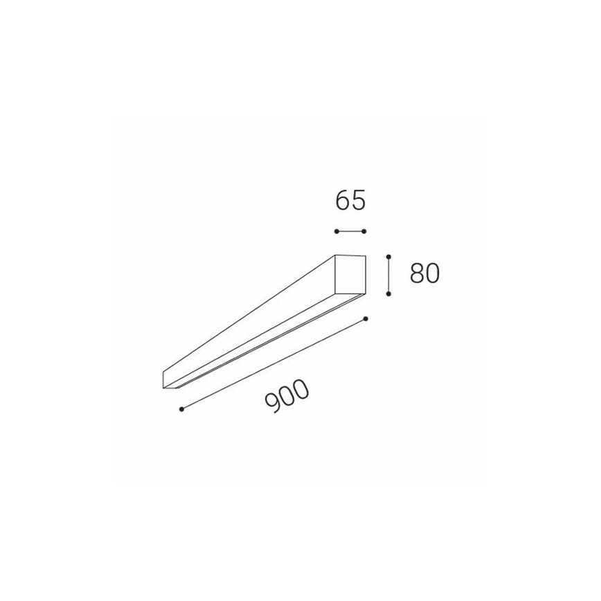 LED2 - Стельовий LED світильник LINO LED/24W/230V 3000K/3500K/4000K чорний 90 см