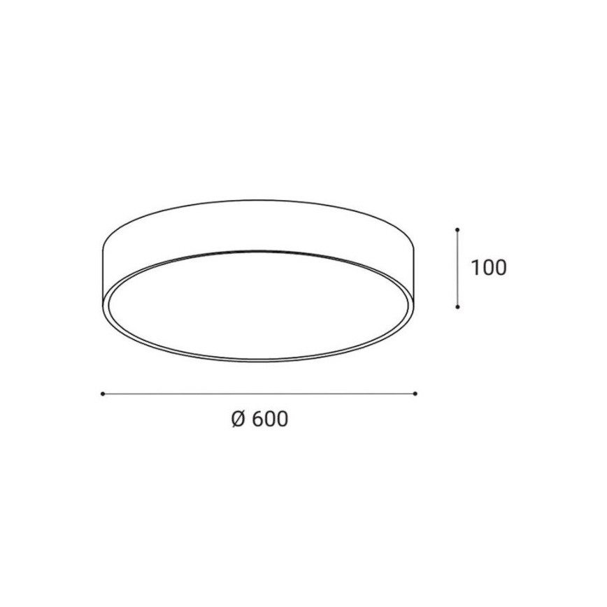 LED2 - Стельовий LED світильник MONO LED/60W/230V 3000/4000K чорний