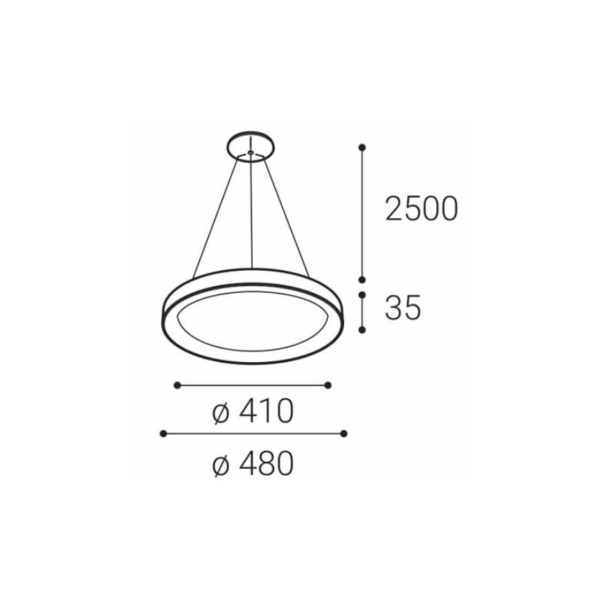 LED2 - Светодиодная люстра на тросе BELLA SLIM LED/38W/230V 3000/4000K черная