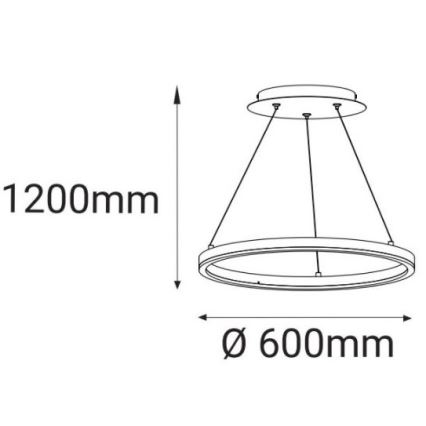 LED2 - Светодиодная люстра на тросе CIRCLE LED/42W/230V