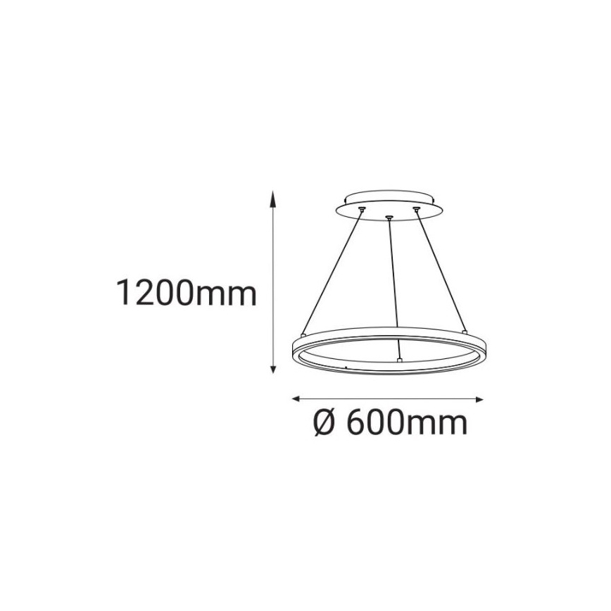 LED2 - Светодиодная люстра на тросе CIRCLE LED/42W/230V