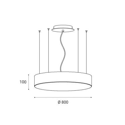 LED2 - Светодиодная подвесная люстра с регулированием яркости MONO LED/100W/230V