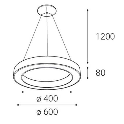 LED2 - Светодиодная подвесная люстра с регулированием яркости SATURN LED/50W/230V 3000K/4000K черный