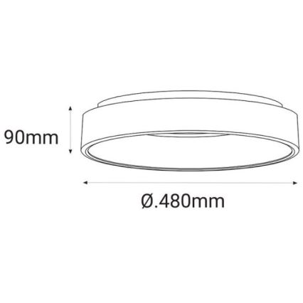 LED2 - Светодиодный потолочный светильник BELLA LED/40W/230V 3000/4000K белый
