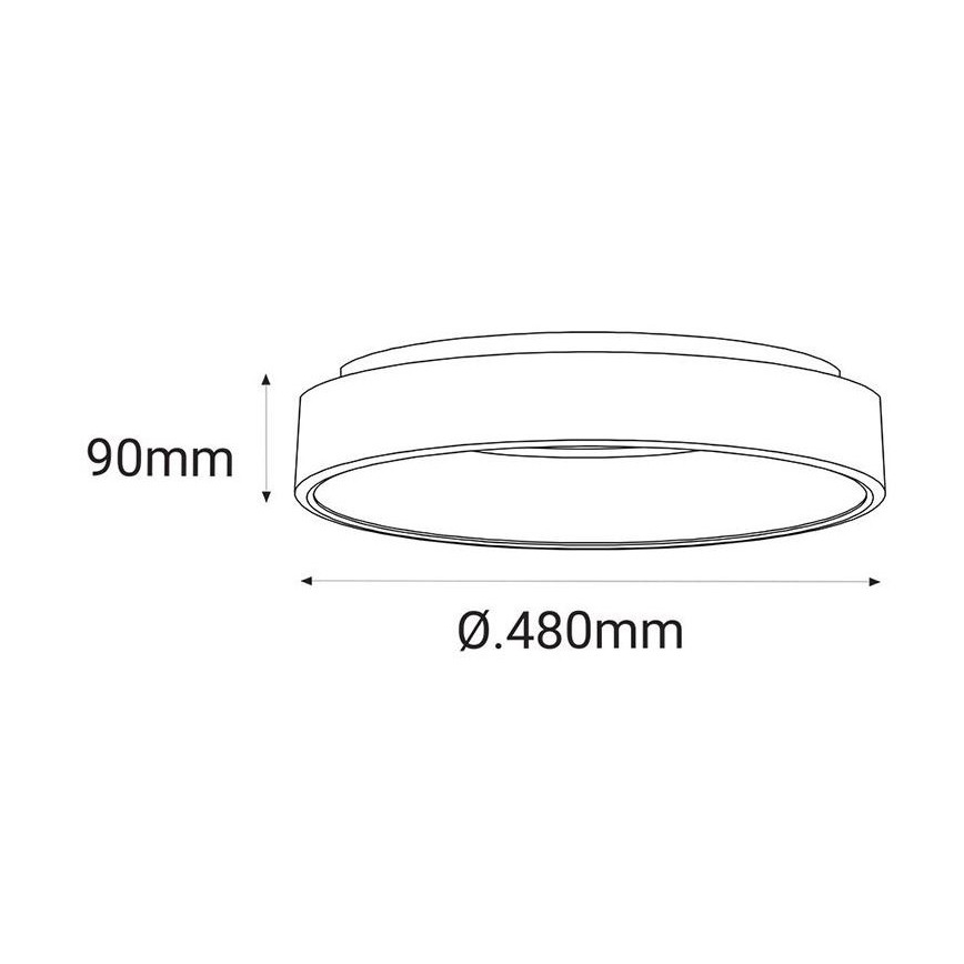 LED2 - Светодиодный потолочный светильник BELLA LED/40W/230V 3000/4000K черный